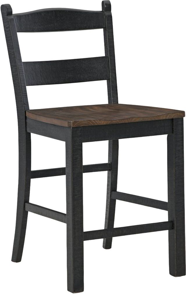 Signature Design by Ashley® Valebeck 5-Piece Black/Brown Counter Height Dining Table-2