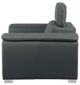 Mazin Furniture Ferriday Gray Chair With Adjustable Headrest And Pull-Out Ottoman-2