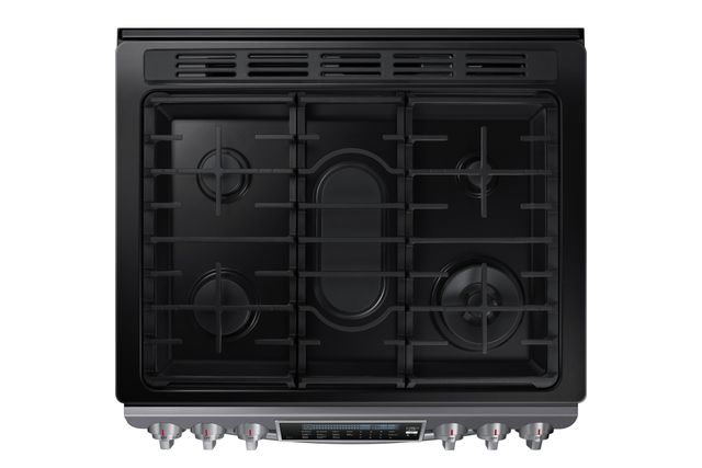 Samsung 30" Fingerprint Resistant Black Stainless Steel Slide In Gas Range-1