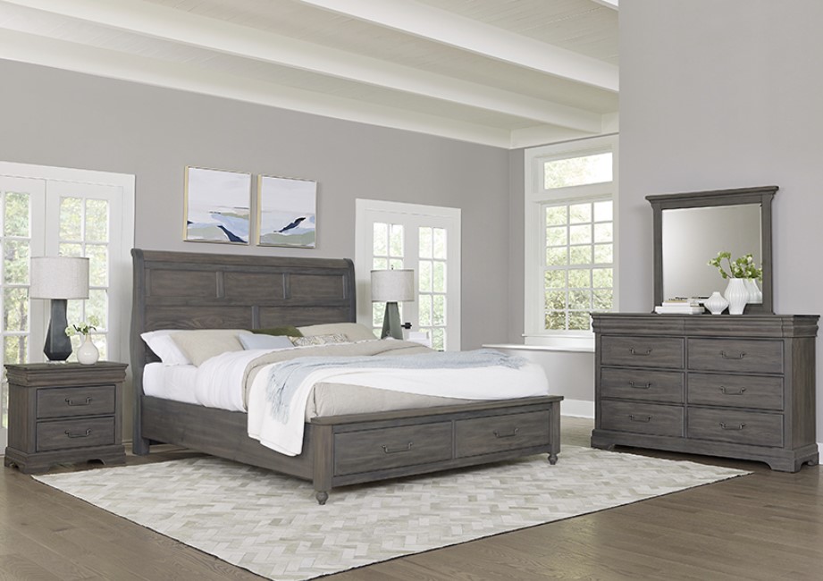 Vaughan Bassett Vista Grey Sleigh Bed Store For Homes Furniture Flooring Newton IA