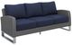 New Classic® Home Furnishings Fiji 4-Piece Blue Aluminum/Fabric/Wicker Outdoor Conversation Set-1