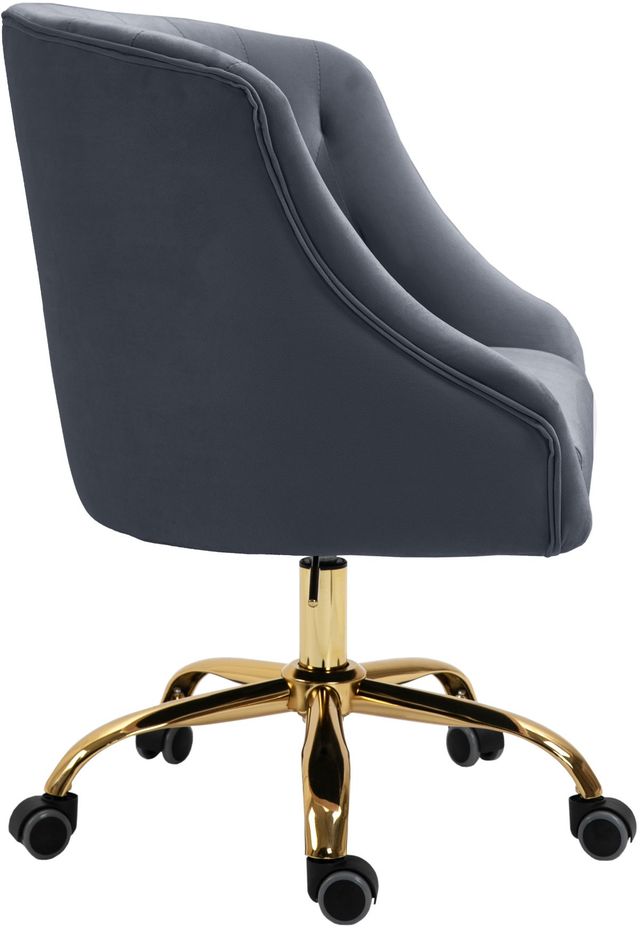 Meridian Furniture Arden Grey Velvet Office Chair-3