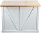 American Heartland Manufacturing Rustic Bright White Shutter Door Kitchen Island-4