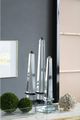 A & B Home Clear/Black Large Lucent Obelisk Accent-2