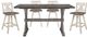 Mazin Furniture Amsonia 5 Piece Distressed Gray/Antique White Counter Height Dining Room Set-0
