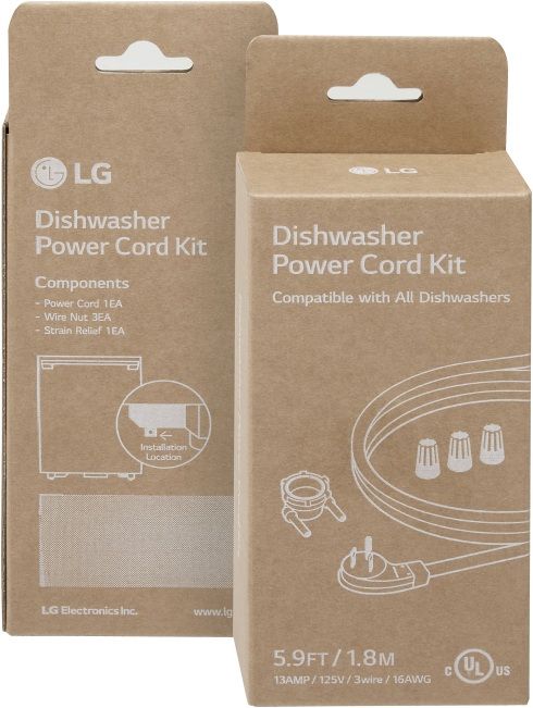 LG 6 Ft. Black Dishwasher Power Cord-2
