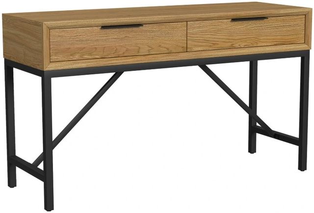 Intercon Newport Natural Oak Sofa Table with Black Base-0