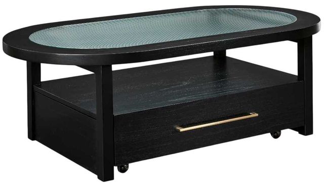 Signature Design by Ashley® Winbardi Glass Top Coffee Table with Black Base-0