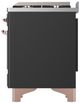 Ilve® Majestic III 48" Graphite Matte Pro Style Dual Fuel Liquid Propane Range with Solid Door and Copper Trim-3