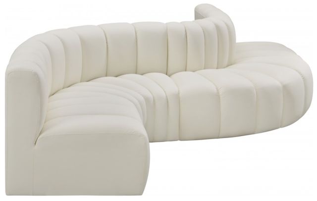 Meridian Furniture Arc 6-Piece Cream Leather Modular Sectional-1