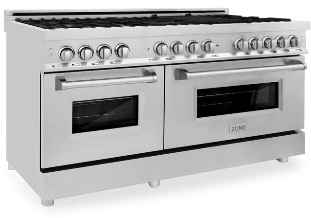 ZLINE 60" Stainless Steel Pro Style Dual Fuel Range-1