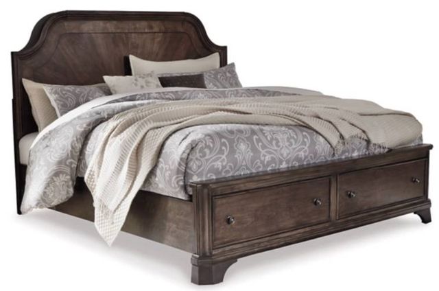 Signature Design by Ashley® Adinton 5-Piece Brown King Panel Storage Bed Set-1