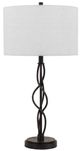 Cal® Lighting & Accessories Antony Textured Bronze/White Table Lamp-0