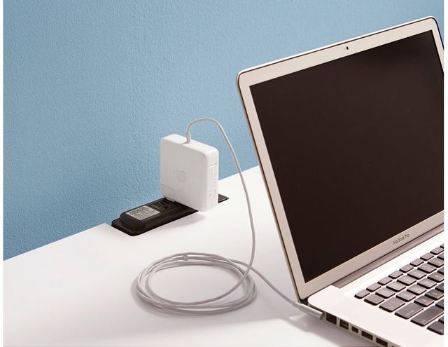 Vaughan-Bassett Bonanza White Laptop/Tablet Desk with Charging Station-3