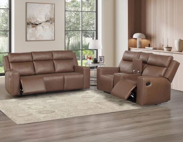 Steve Silver Co. Barron 2-Piece Brown Manual Reclining Sofa Set-2