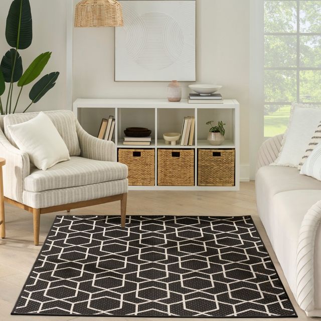 Nourison Home™ Horizon Black 5'x7' Style 1 Area Rug-1