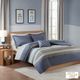 Olliix by Intelligent Design Marsden Blue/Grey Twin Complete Bed Set Including Sheets-2