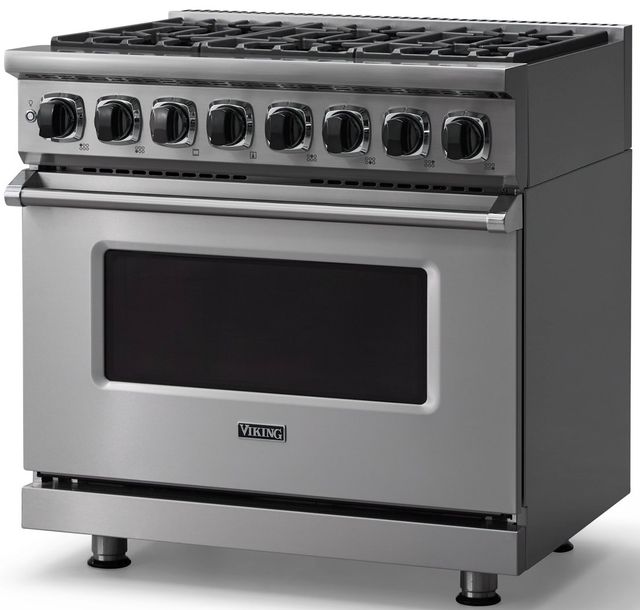 Viking® 7 Series 36" Stainless Steel Pro Style Dual Fuel Range-3