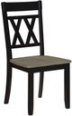 Homelegance® Ogden Black/Brown Dining Side Chair-0
