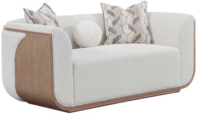 Michael Amini® West Kensington Sea Salt Caramel Loveseat-2