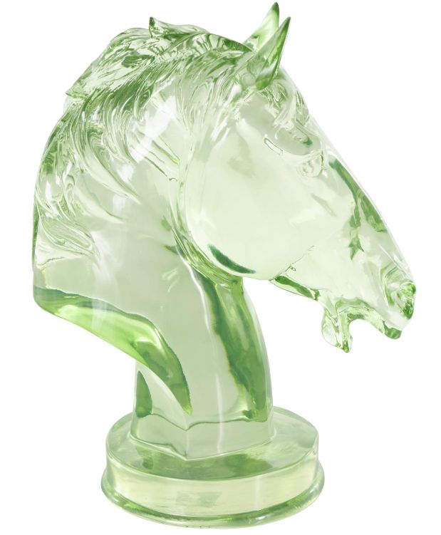 Deco Marche Cosmoliving by Cosmopolitan Green Horse Tinted Decorative Sculpture-0