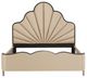 Michael Amini® Malibu Crest Beige/Dark Espresso Eastern King Upholstered Panel Bed-2