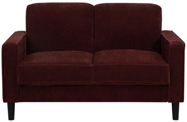 Coaster® Ruth Rust Red Upholstered Loveseat-1