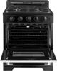 Unique® Appliances Classic Retro 30" Midnight Black Freestanding Gas Range-1