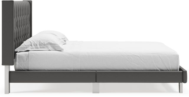 Signature Design by Ashley® Vintasso Metallic Gray King Upholstered Bed-2