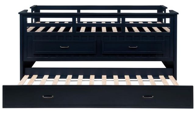 Coaster® Carlsbad Navy Blue Twin Captains Bed with Trundle-5