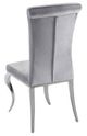 Coaster® Carone 5-Piece Gray Rectangular Dining Set with Stainless Steel Base-4