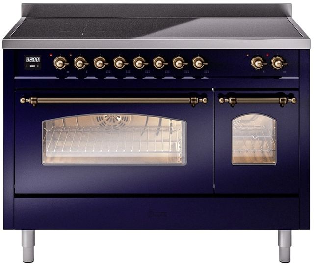 Ilve® Nostalgie II Series 48" Blue Pro Style Induction Range-0