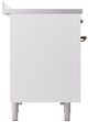Ilve® Nostalgie II Series 48" White Pro Style Induction Range with Burnished Trim-2