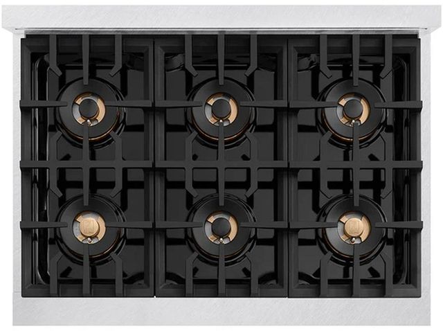 ZLINE 36" 5.2 cu. ft. Gas Range with 6 Burner DuoPro™ Cooktop and Convection Gas Oven in Satin Stainless Steel -3