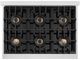 ZLINE 36" 5.2 cu. ft. Gas Range with 6 Burner DuoPro™ Cooktop and Convection Gas Oven in Satin Stainless Steel -3