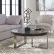 Uttermost® Converge Dry Ebony Coffee Table with Brushed Pewter Base-1