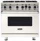Viking® 5 Series 36" Pure White Pro Style Liquid Propane Gas Range-0
