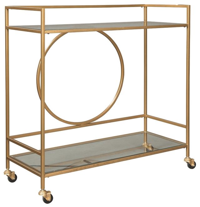 Signature Design by Ashley® Jackford Antique Gold Bar Cart-0