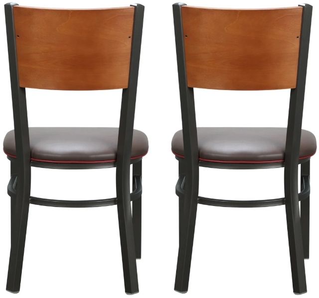 Linon Sylas 2-Piece Brown Upholstered Side Chair Set-4
