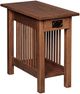 Country Classic Collection Customizable Mission Chairside Table with Drawer-0