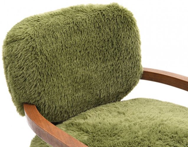 Furniture of America® Eramo Dark Walnut/Green Accent Chair-4