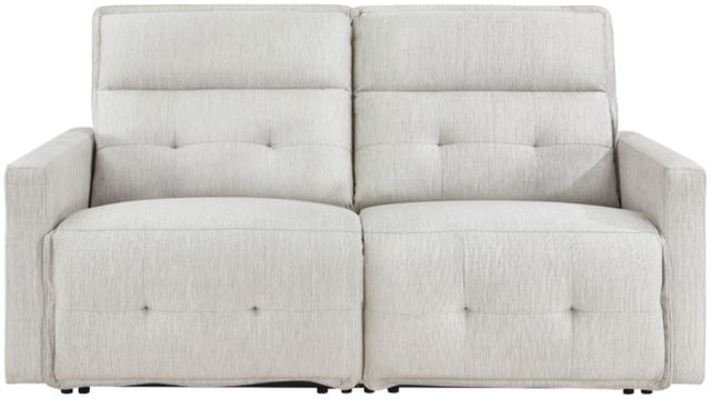 Homelegance® Salida White Double Power Reclining Loveseat with Power Headrests-2