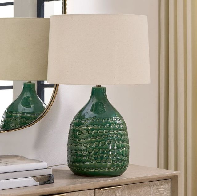 Uttermost® Breya Green Glaze Table Lamp-2