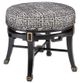 Currey & Company Scarlett Black Tuxedo Ottoman-1