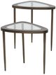 Uttermost® Millar 2-Piece Antique Brass Curved Nesting Tables-3