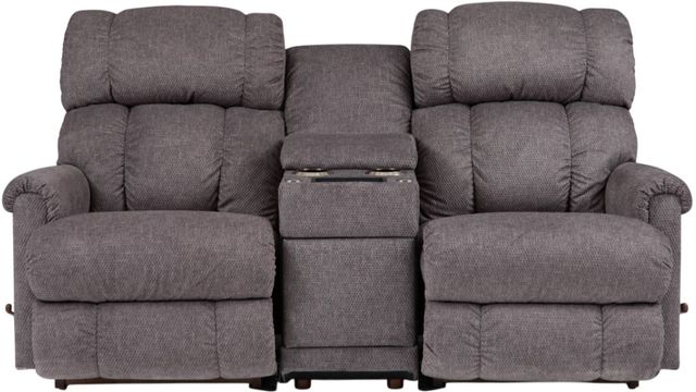 La-Z-Boy® Pinnacle Graphite Manual Wall Reclining Loveseat with Console-1