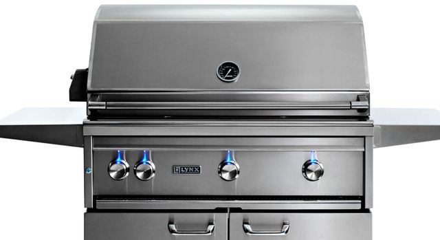 LYNX® Professional 3-Burner Stainless Steel Freestanding Natural Gas Grill with 1 Trident Infrared Burner, 2 Ceramic Burners and Rotisserie-3