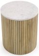 VIG Furniture Modrest Beige/White Round End Table-1