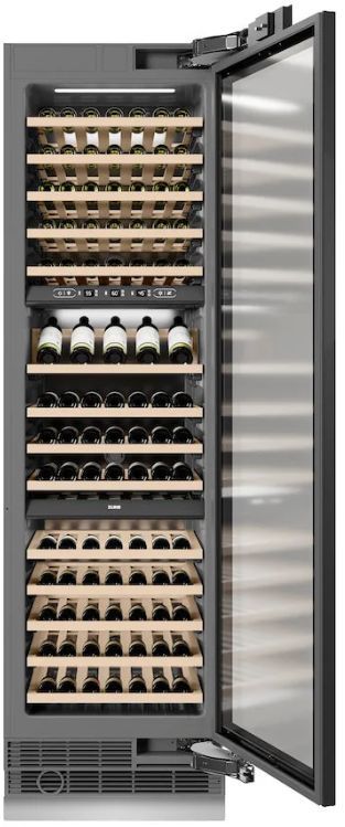 ZLINE 24 in. 12.4 Cu. Ft. Panel Ready Triple Zone 100 Bottle Column Wine Cooler-3