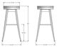 Amisco Customizable Grace Swivel Spectator Stool-2